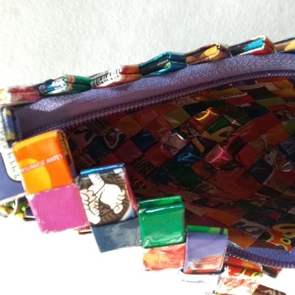 Candy Wrapper Shoulder Bag Handbag Metallic unique 1990s Hard To Find - Picture 9 of 10